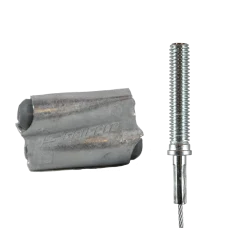 wire hanging bolt and crimp