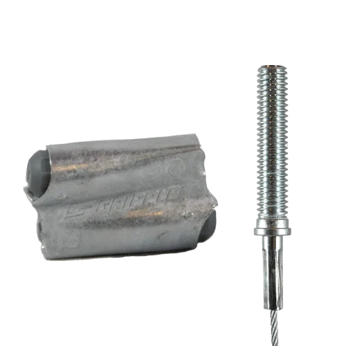wire hanging bolt and crimp